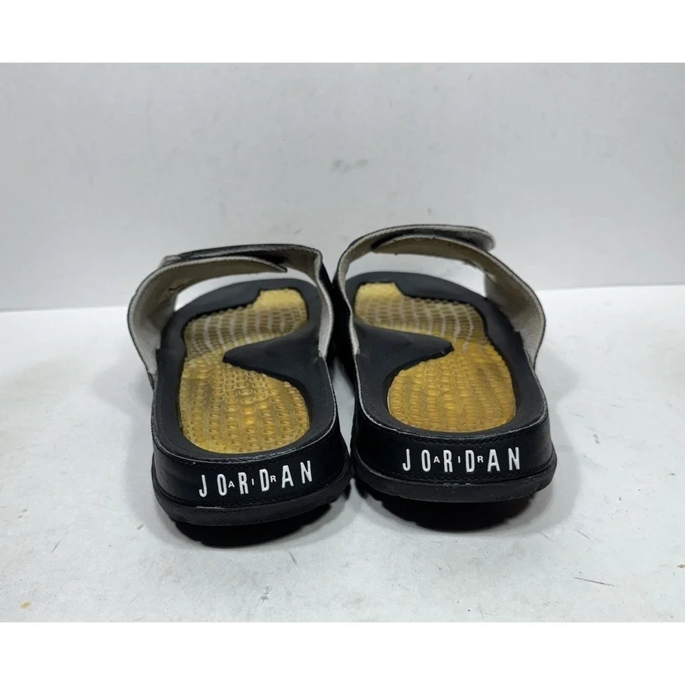 Nike Jordan Hydro VI Retro Slide Sandals Mens Size 12 Black Silver 630752-001